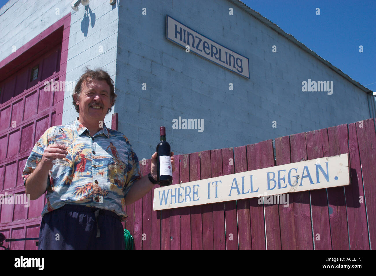 Mike Wallace Besitzer Hinzerling Weingut und einer der Pioniere Winzer in Yakima Valley of Washington Stockfoto