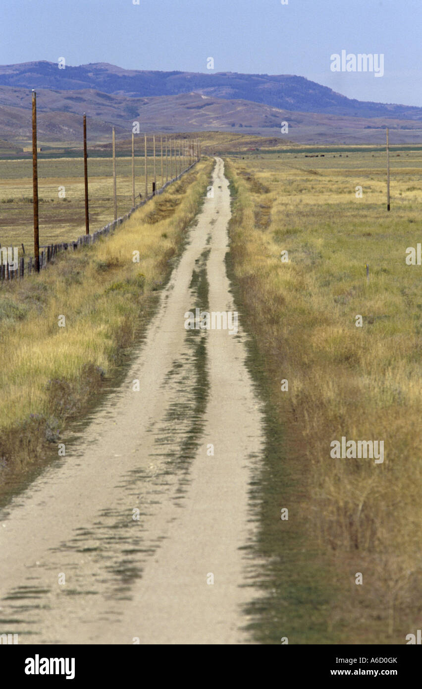 Einsamen Feldweg, Idaho, USA Stockfoto