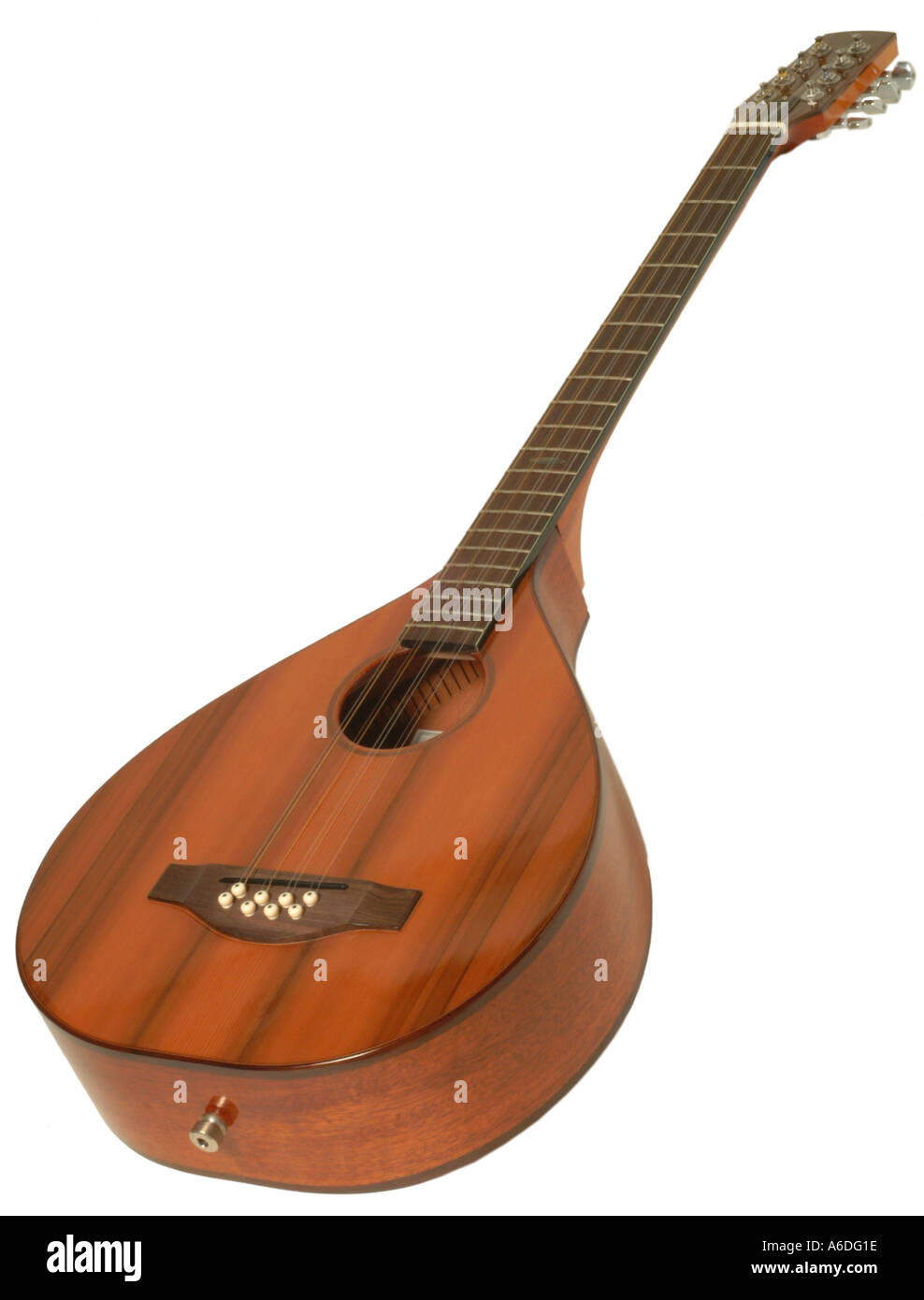 Bouzouki 8 String Gitarre Studio Ausschnitt ausschneiden weißen Hintergrund Ko-ausfallende Stockfoto