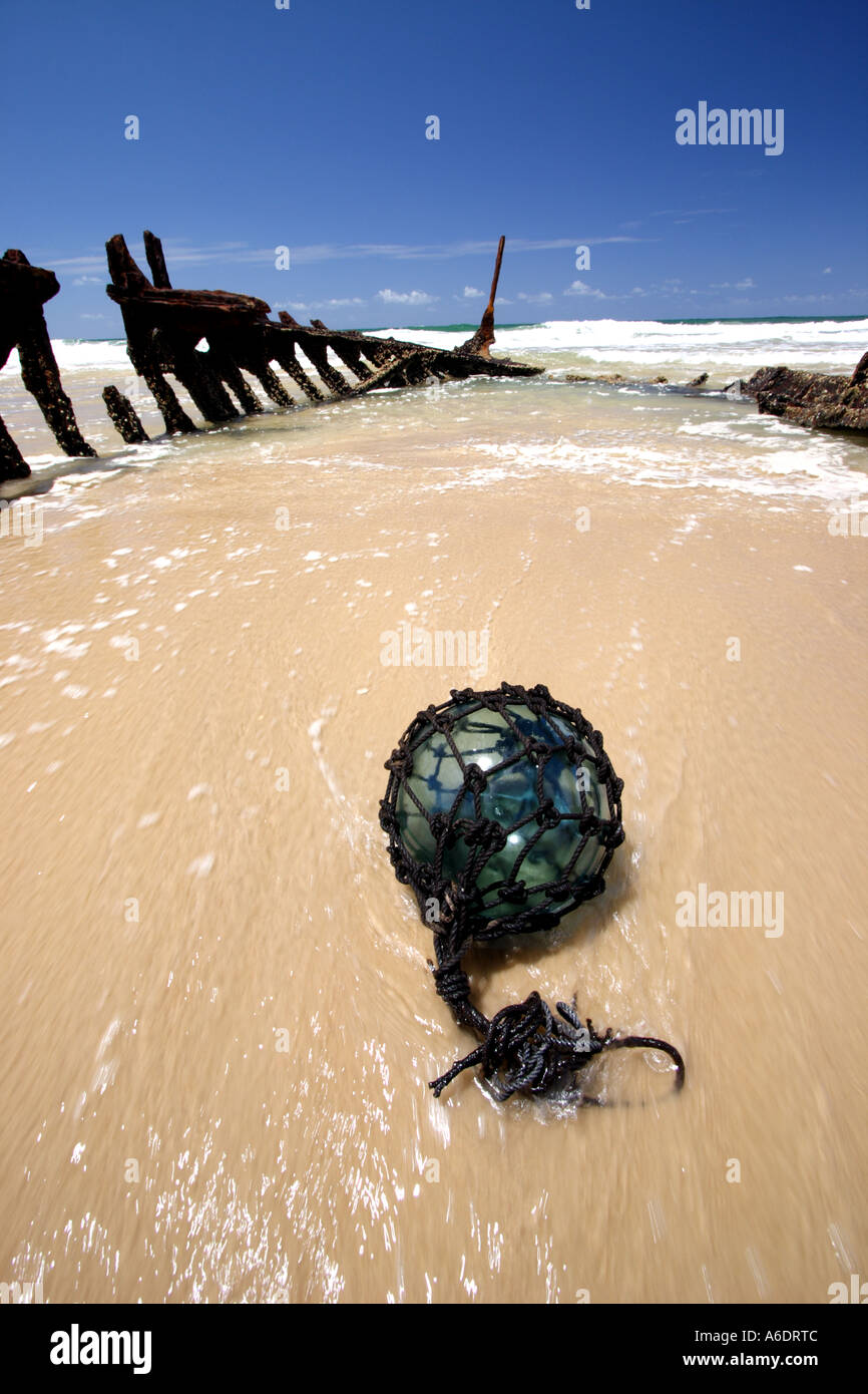 GLAS FLOAT UND WRACK DER SS DICKY VERTIKALE BAPDB5798 Stockfoto