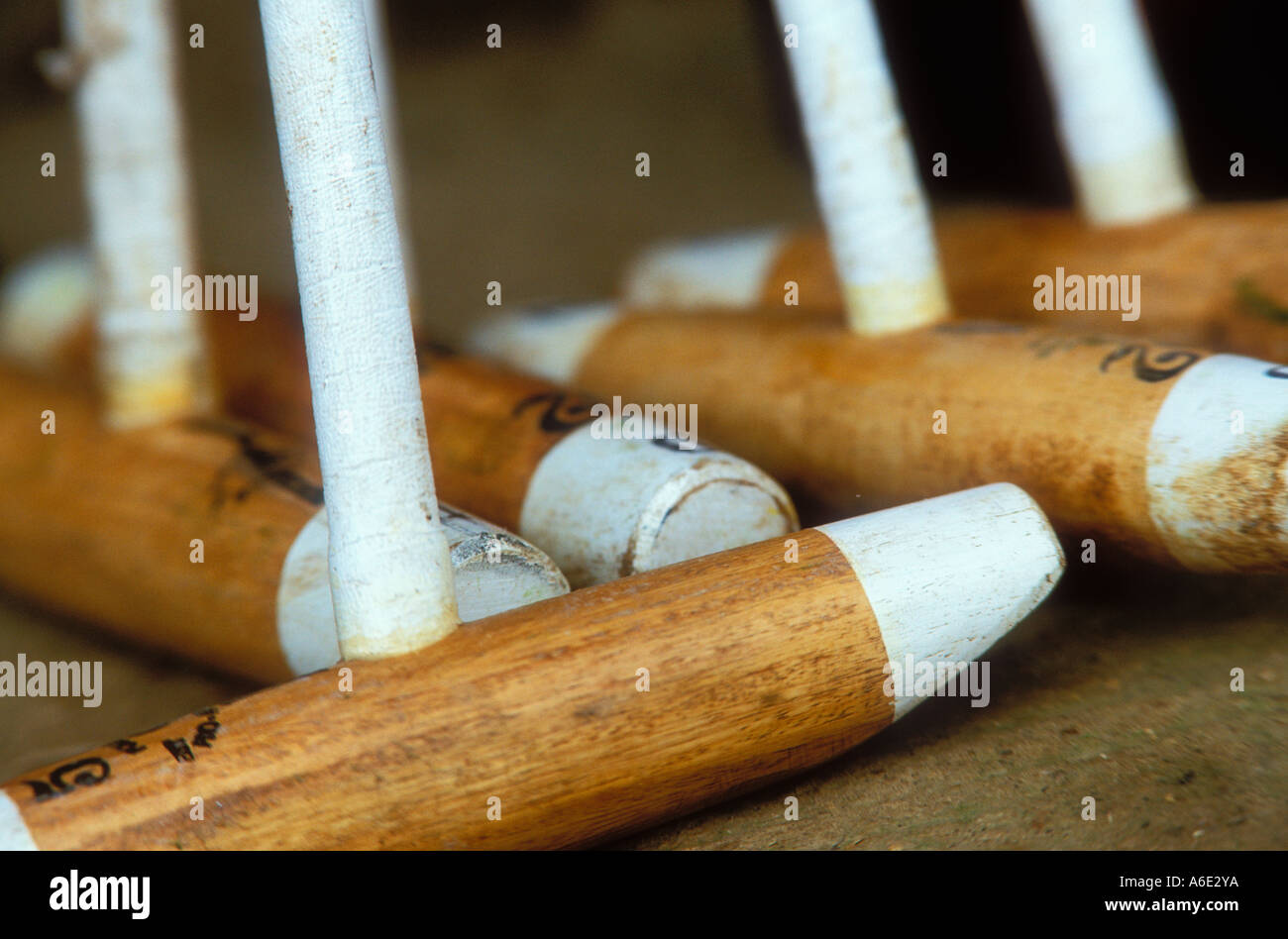 Polo-Schlägel Stockfoto