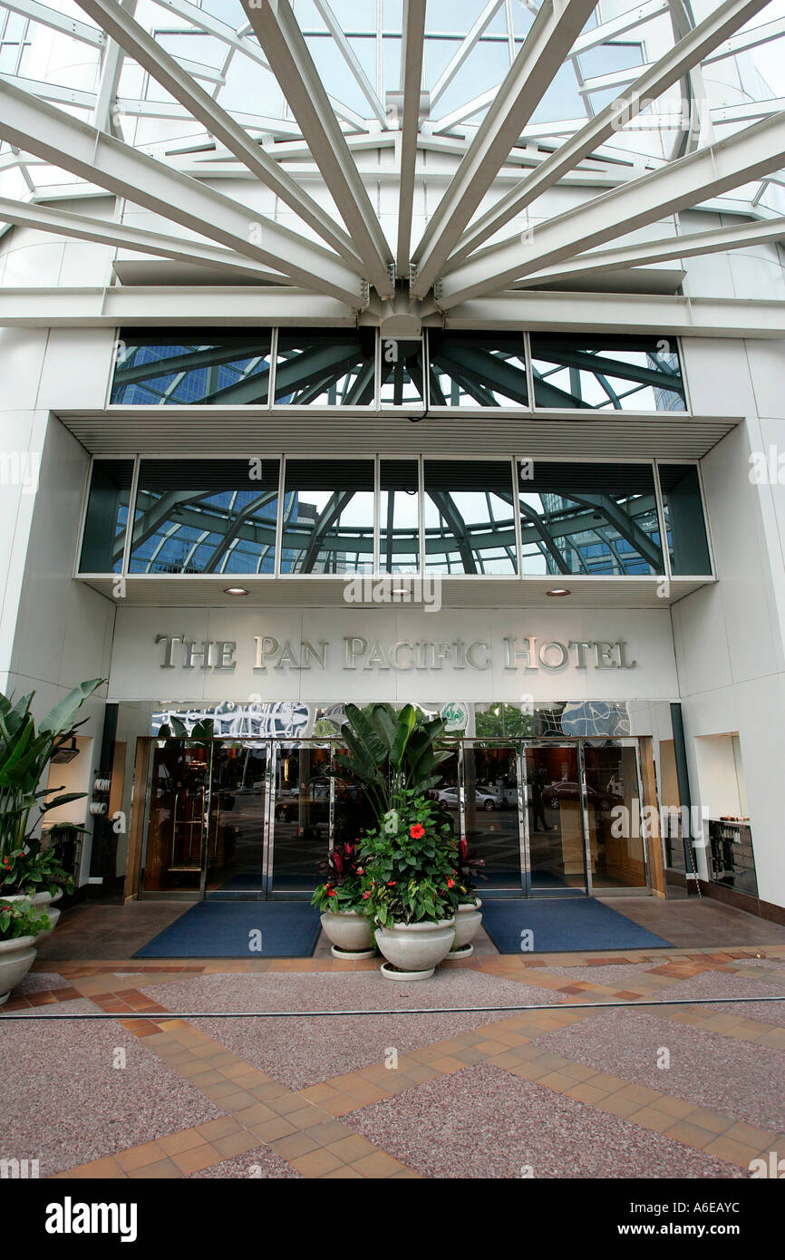 Eingang des Pan Pacific Hotels in Vancouver, British Columbia, Kanada Stockfoto