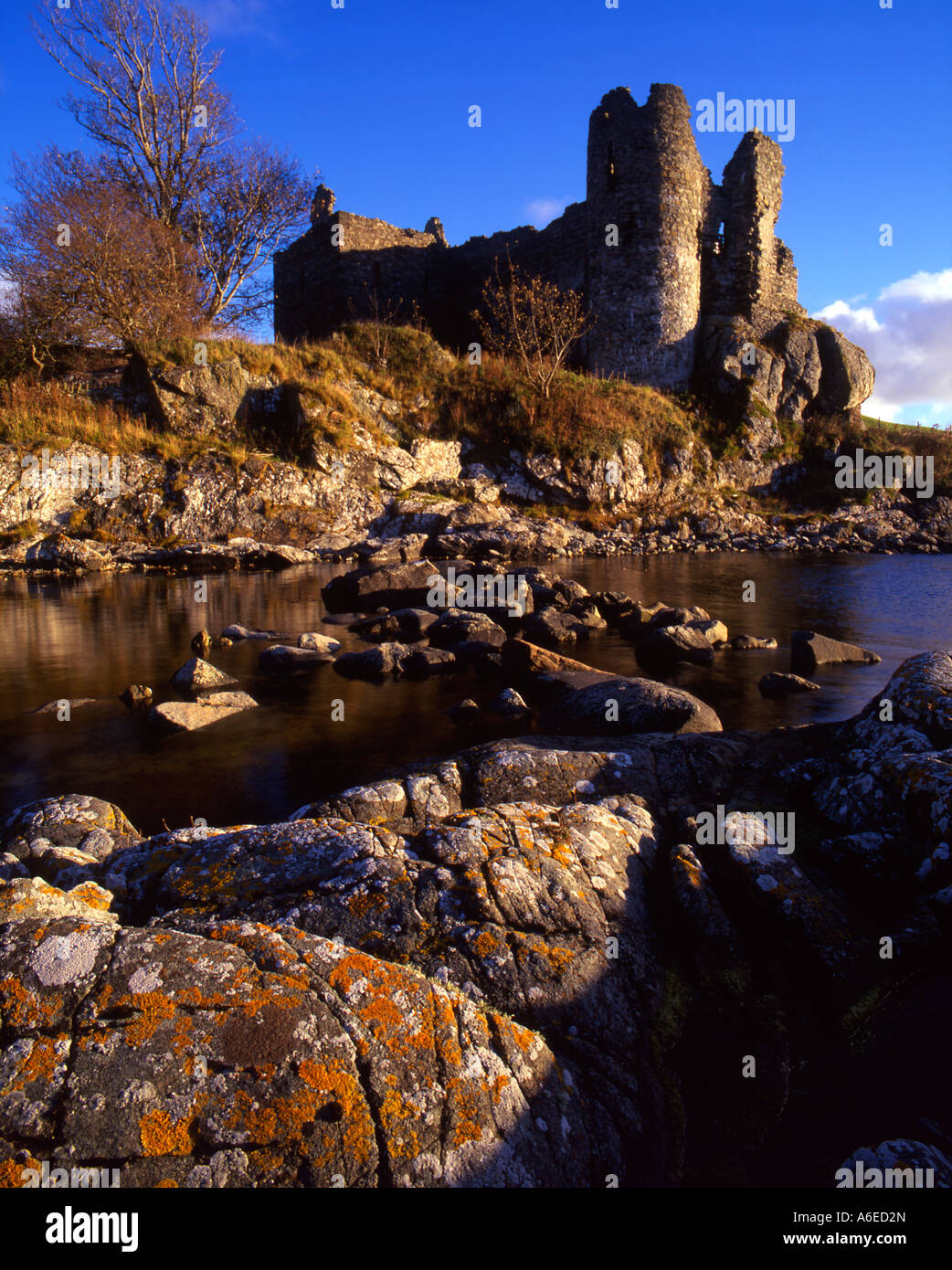 Castle Sween, Loch Sween, Argyll Stockfoto