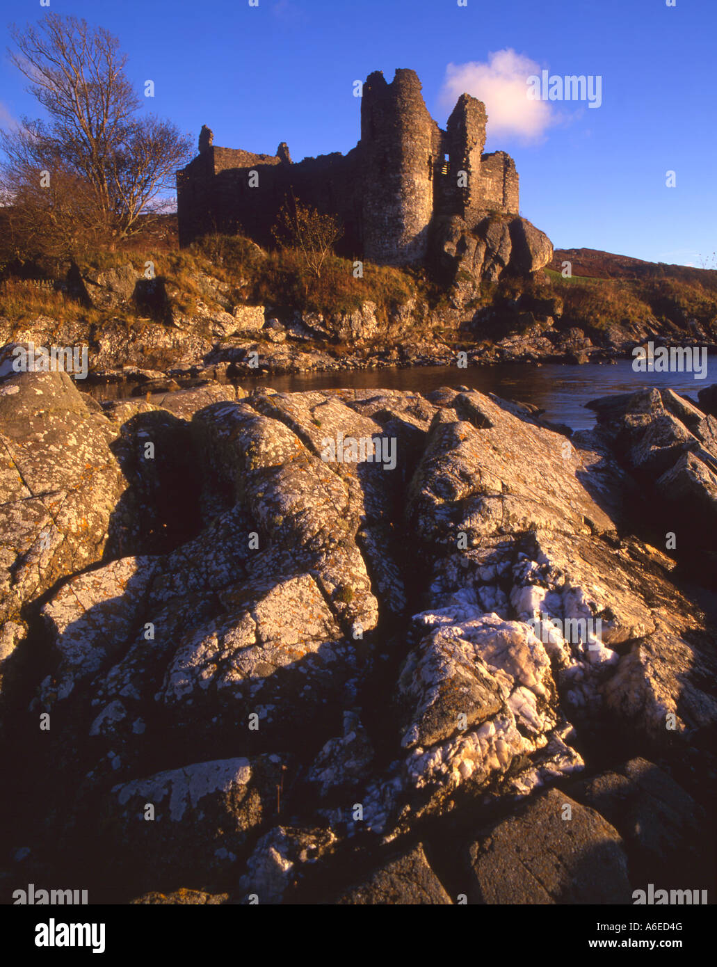 Castle Sween, Loch Sween, Argyll Stockfoto