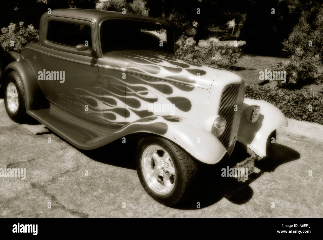 Klassische 1932 Ford Automobile bei Auto-Show in Victoria British Columbia Kanada Hinweis Digitaleffekte Bild angewendet Stockfoto