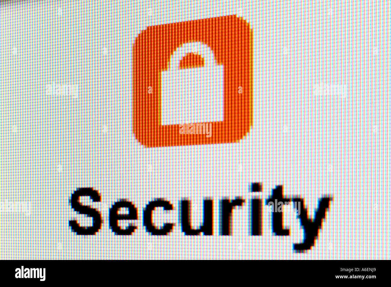 Screenshot Security Lock Logo Stockfoto