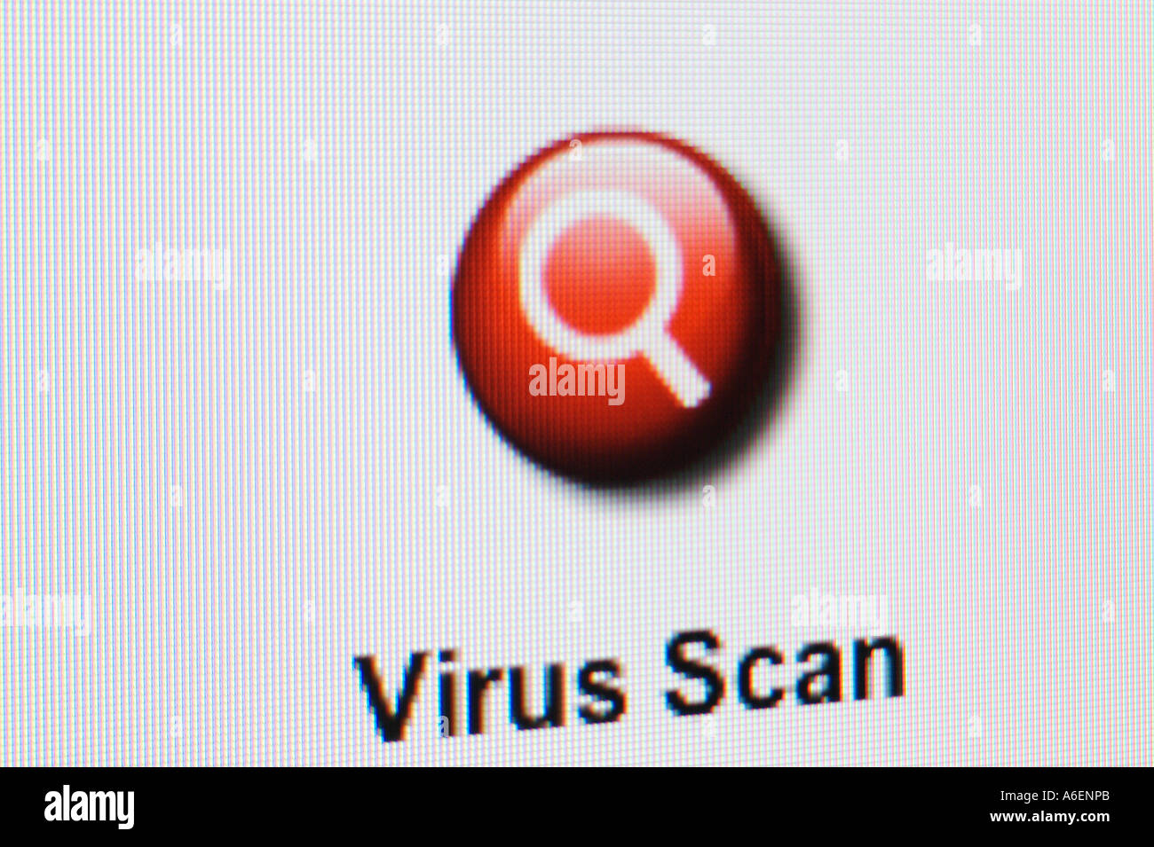 Screenshot-Virus Scan Stockfoto