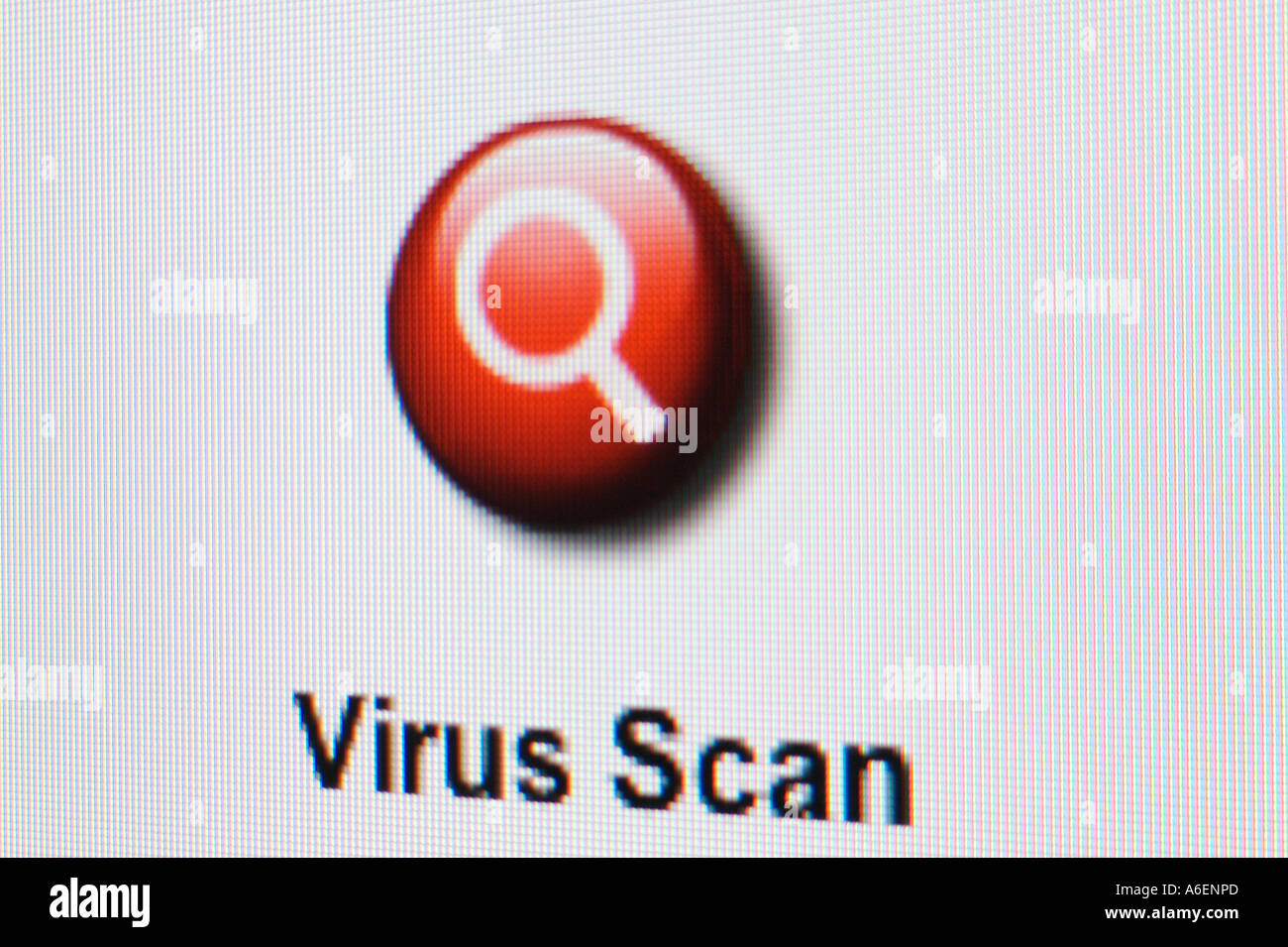 Screenshot-Virus Scan Stockfoto