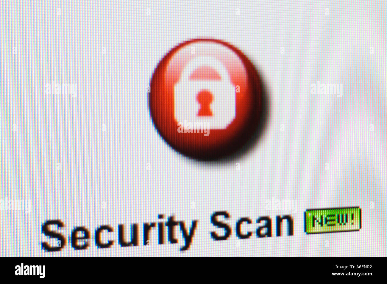 Screenshot-Sicherheits-Scan Stockfoto