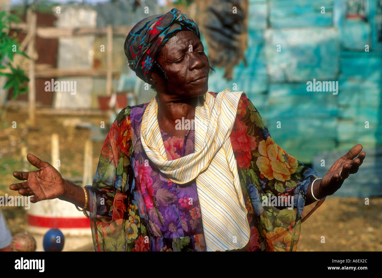 Imogene „Queenie“ Kennedy Kumina Kultführer. Jamaika Stockfoto