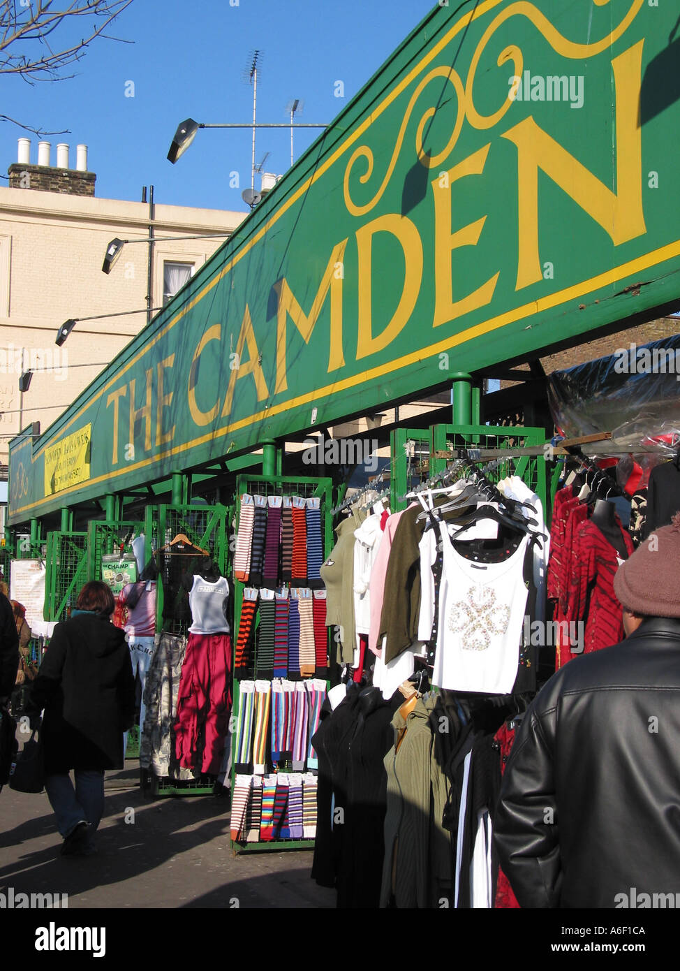 Camden Market, Chalk Farm Road, in der Nähe von Camden Lock, Camden Town, London, England, United Kingdome Stockfoto