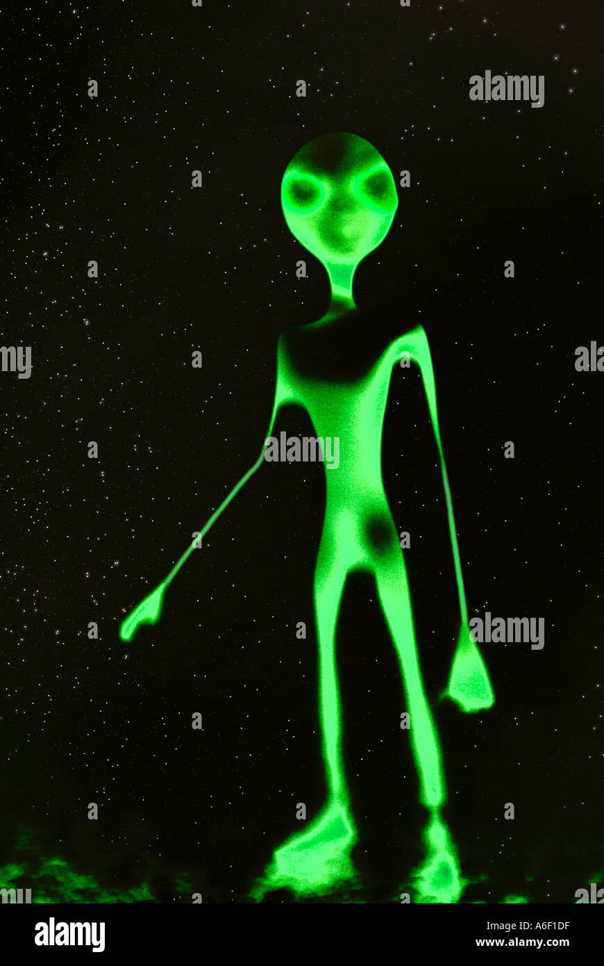 Außerirdisches Alien. Stockfoto