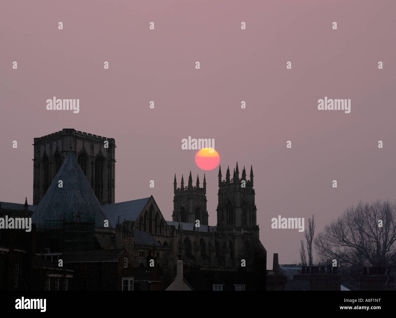 York Minster bei Sonnenuntergang North Yorkshire England Stockfoto