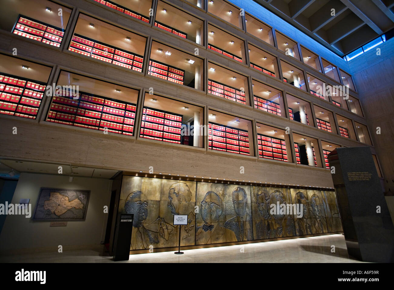 TEXAS Austin Dokumente im Archiv Interieur von Lyndon Baines Johnson Presidential Library and Museum Stockfoto