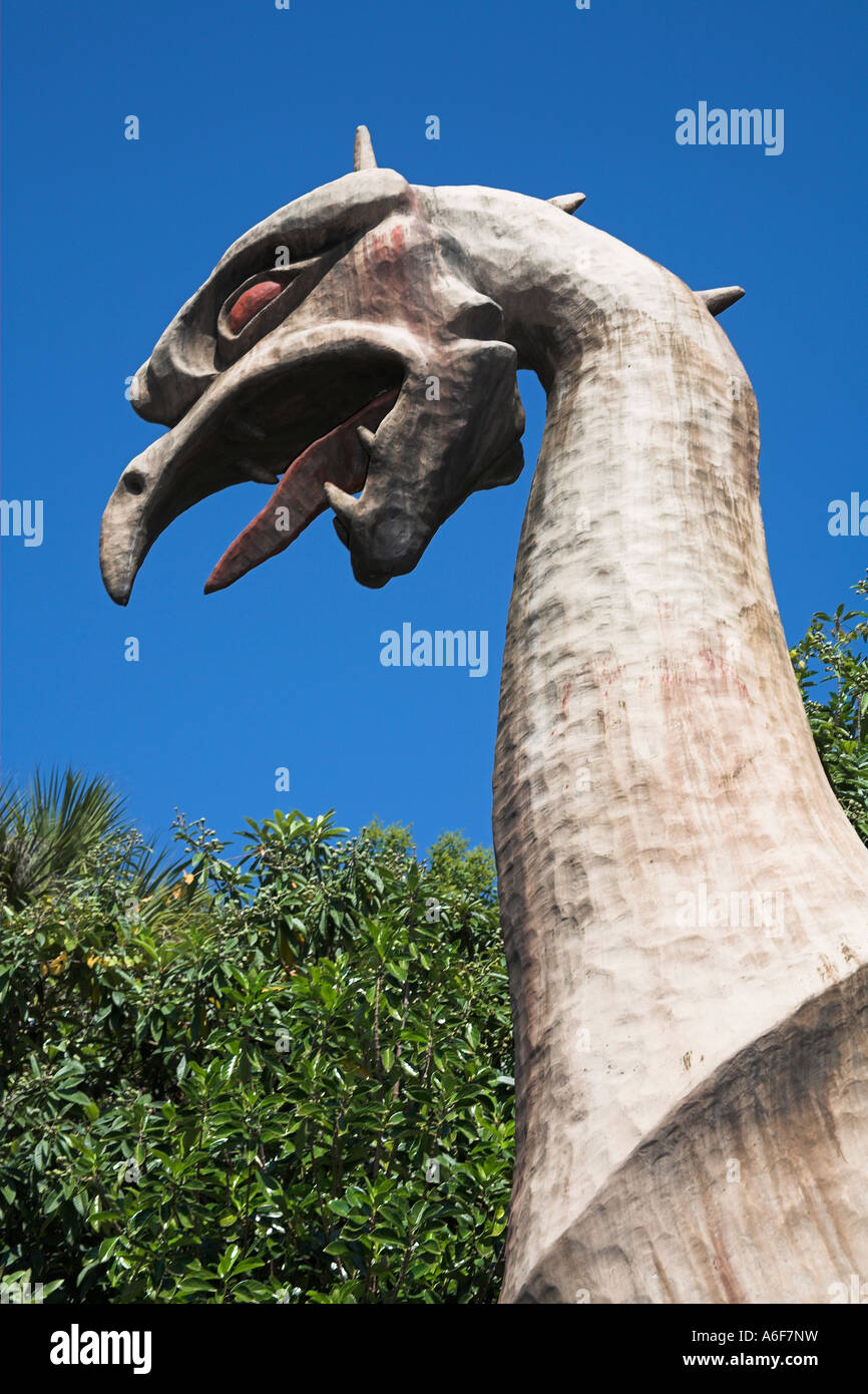 Galionsfigur der Wikinger Schiff im norwegischen Teil des World Showcase, EPCOT Center, Disney World, Orlando, Florida, USA Stockfoto