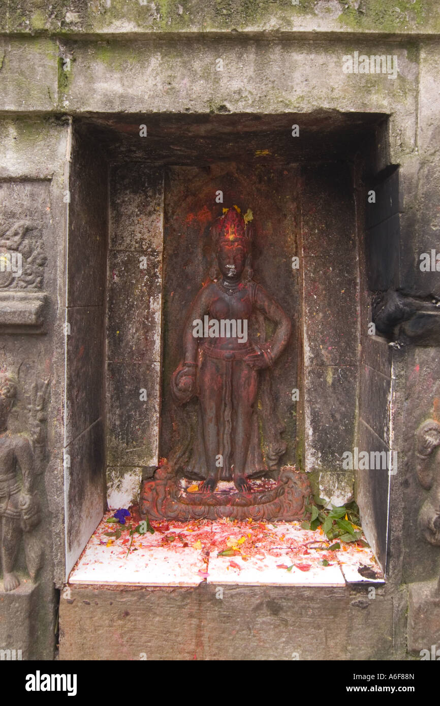 Eine Statue der Hindu-Göttin in Kathmandu-Nepal Stockfoto