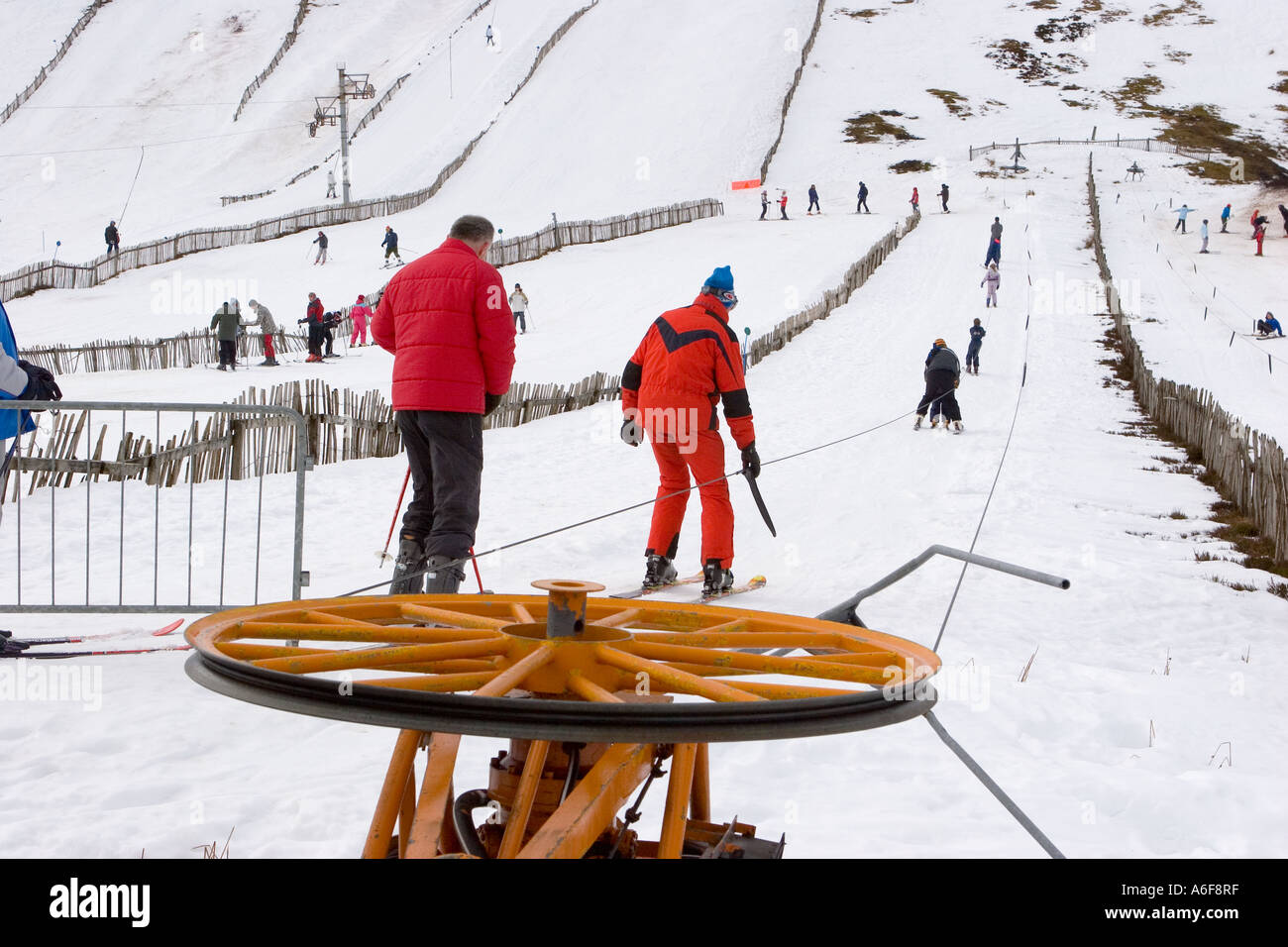 Lect Ski Centre, ein alpines Schneesportgebiet und Resort Tomintoul Road, Aberdeenshire, Schottland, Stockfoto