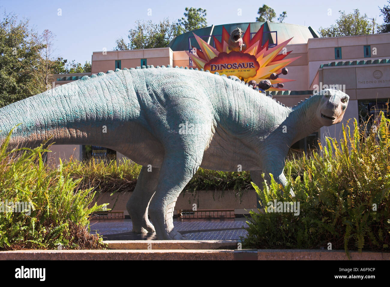 Dinosauriermodell im Dinoland, Animal Kingdom, Disney World, Orlando, Florida, USA Stockfoto