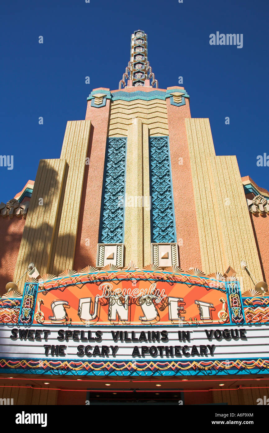 Beverly Sunset Cinema, Disney MGM Studios, Disneyworld, Orlando, Florida, USA Stockfoto