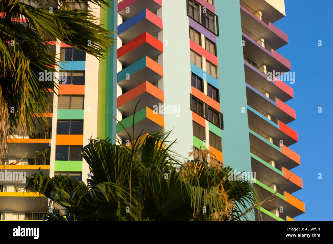 MIAMI FLORIDA USA The Villa Regina Gebäude an der Brickell Avenue Baujahr 1984 Stockfoto