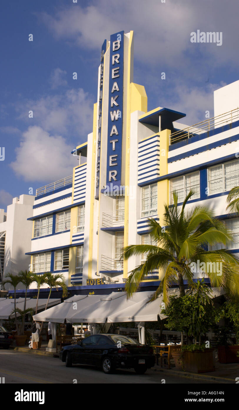 MIAMI BEACH FLORIDA USA Wellenbrecher Hotel 1933 am Ocean Drive in South Beach Stockfoto