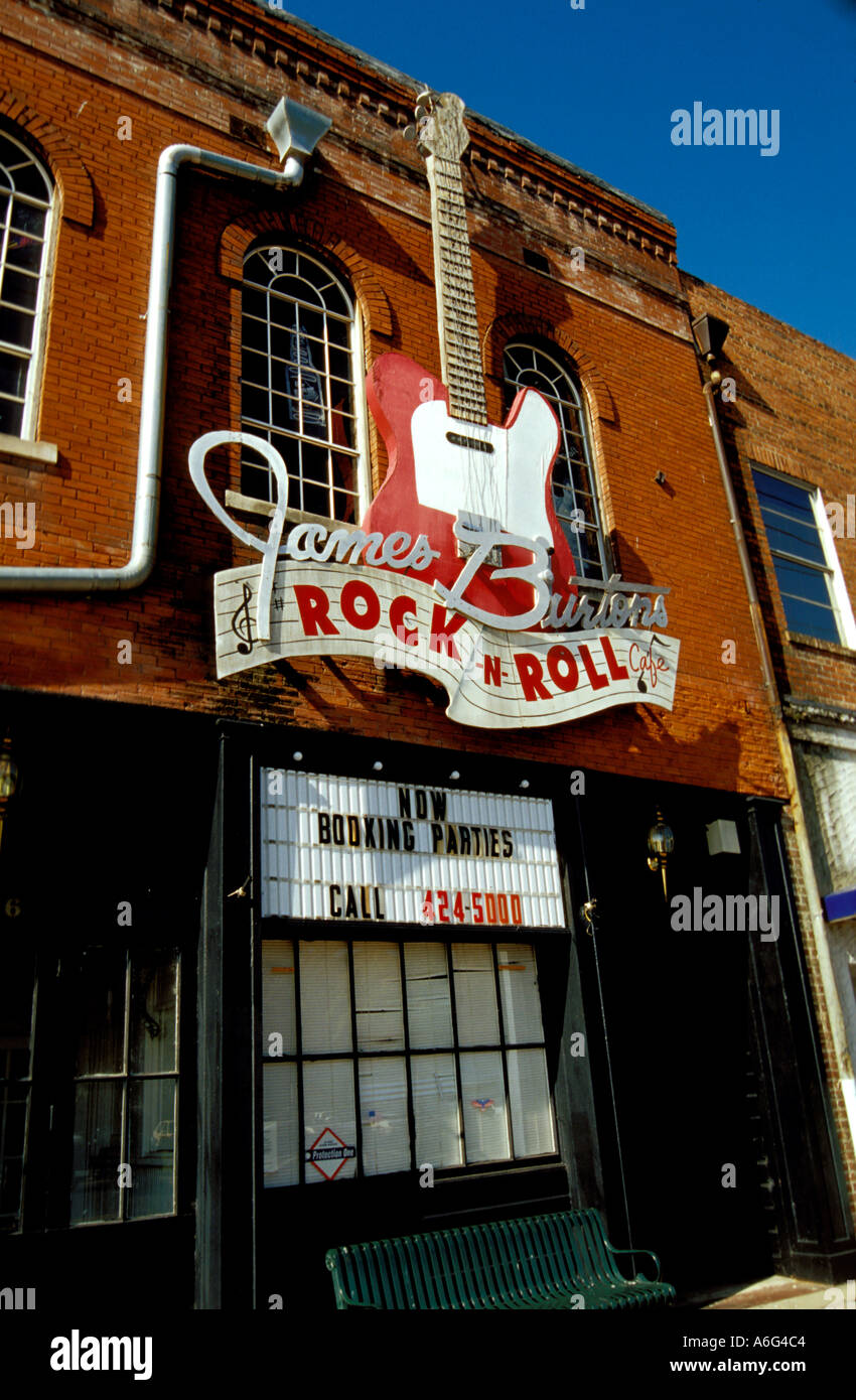 James Burton Rock und Rollo Cafe Shreveport Louisiana Stockfoto