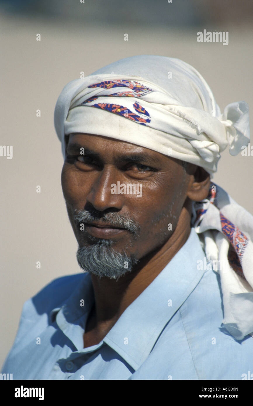 Traditionell gekleideten Fischer, Oman Stockfoto