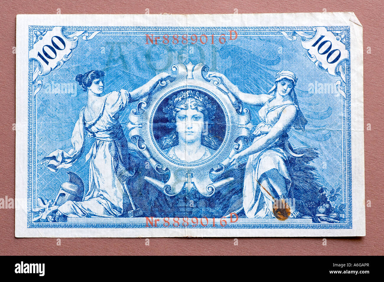 Alte deutsche Banknote 1908 Stockfoto