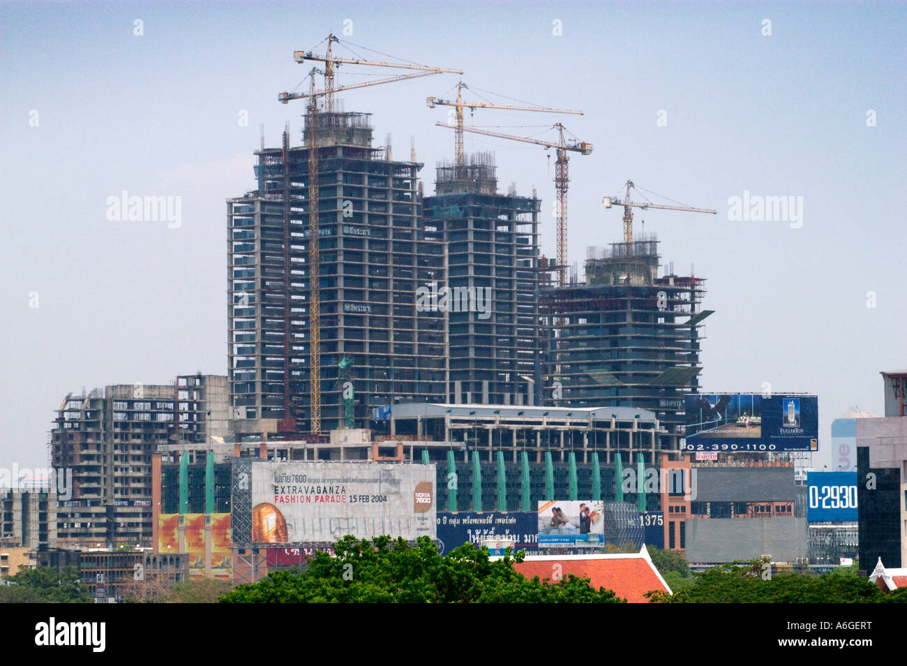 Thailand, Bangkok gestartet Baustelle. Stockfoto