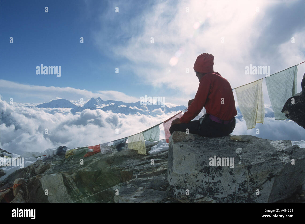 Der Blick vom Camp 2 (19, 500ft) auf Ama Dablam, Nepal Stockfoto