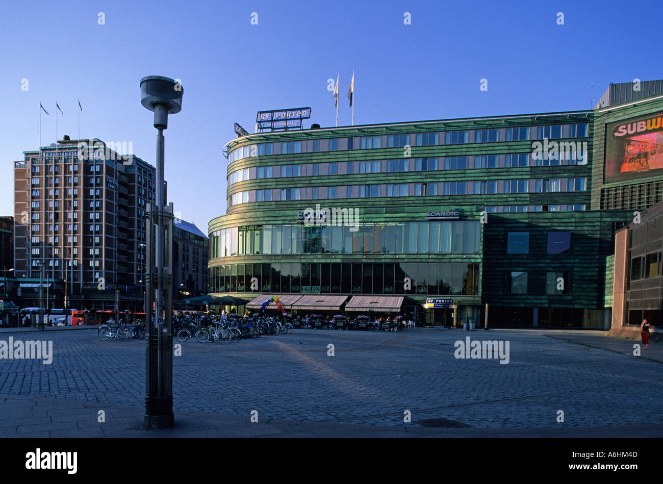 Jernbane Torget Platz Oslo Norwegen Stockfoto