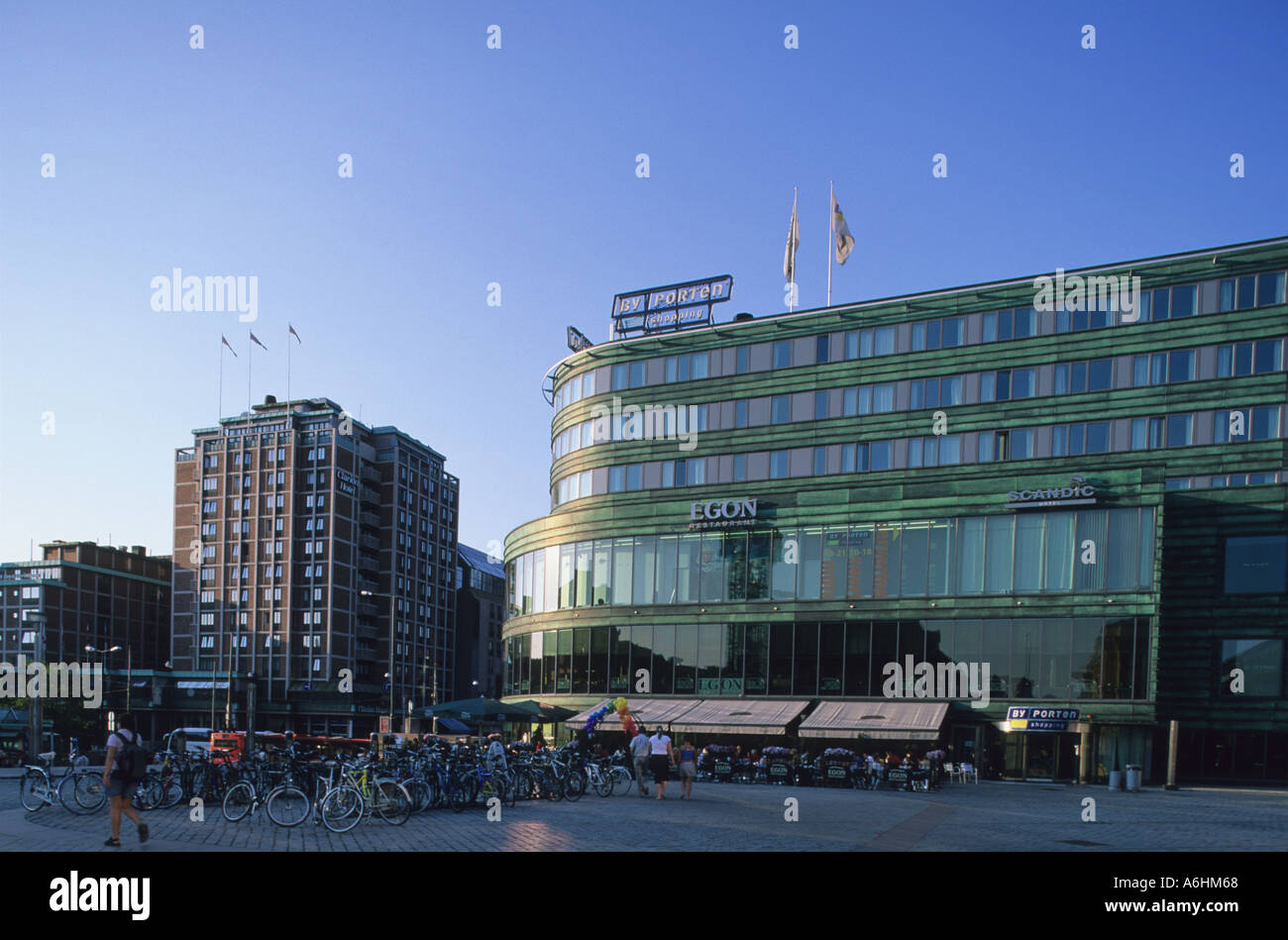Jernbane Torget Platz Oslo Norwegen Stockfoto