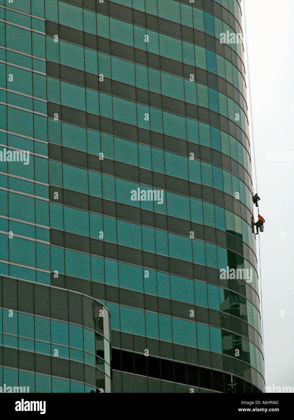 Fensterputzer Intercontinental Hotel Bangkok Thailand Stockfoto