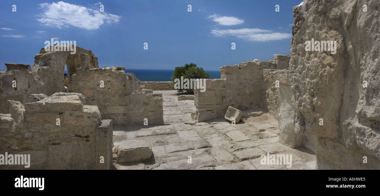 Die Ruinen von der Greco-römische Siedlung Kourion Zypern Stockfoto