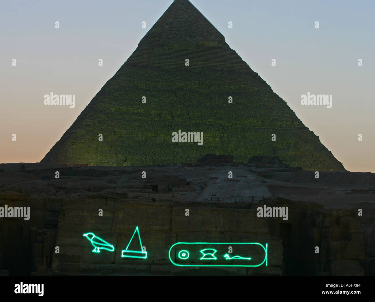 Die Pyramiden von Gizeh Chephren Stockfoto