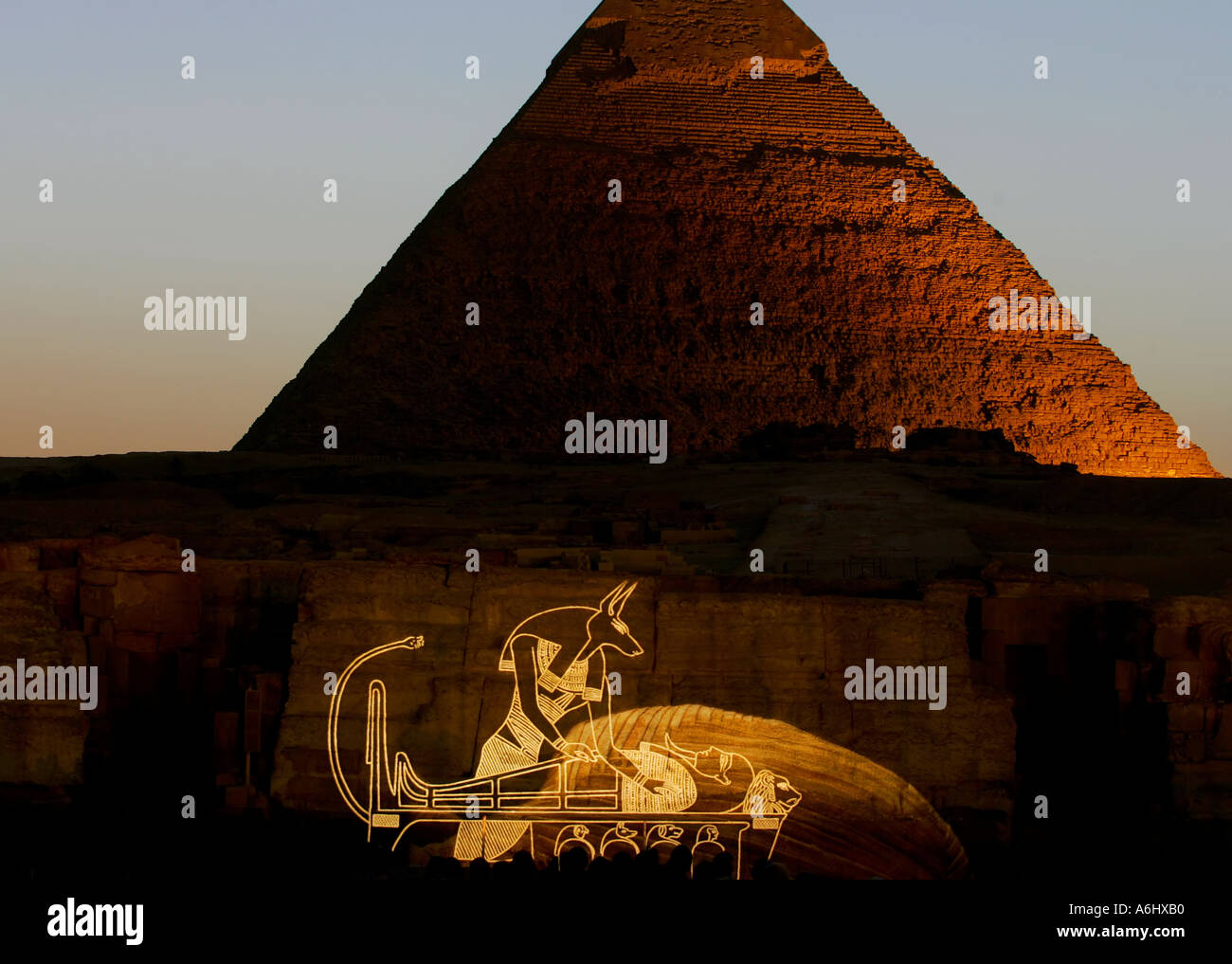 Die Pyramiden von Gizeh Chephren Stockfoto