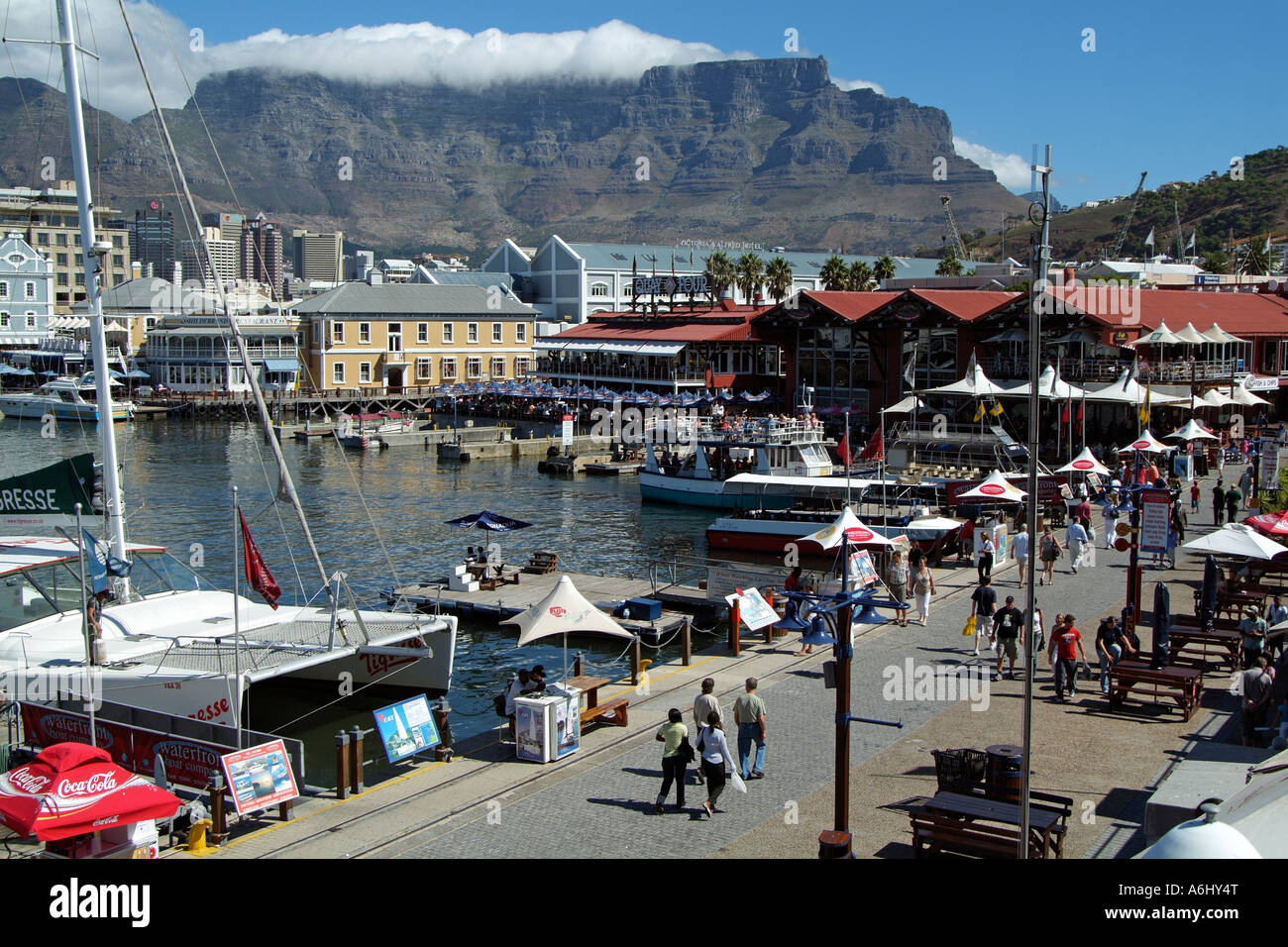 Waterfront von Kapstadt und Table Mountain Südafrika RSA Stockfoto