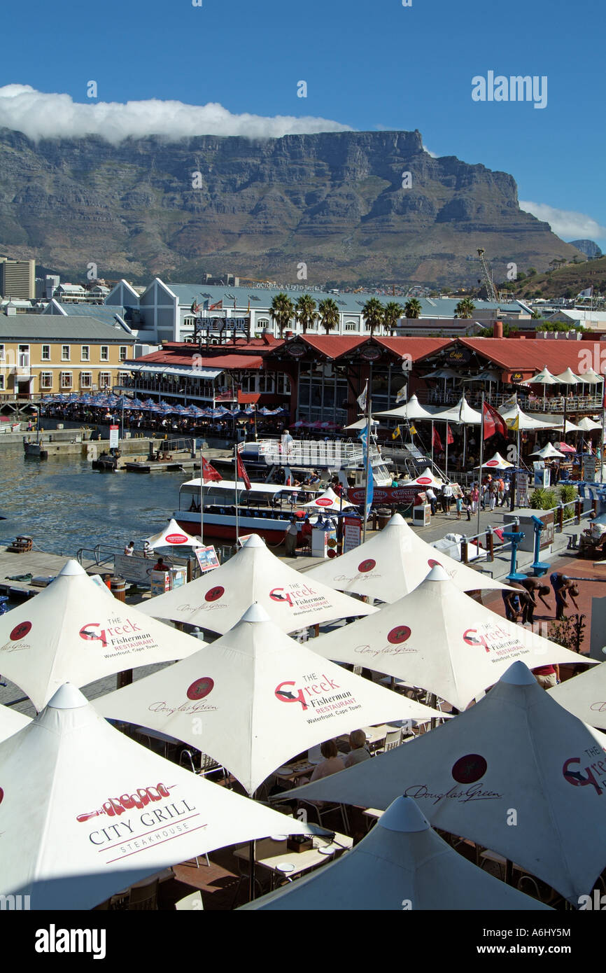 Waterfront von Kapstadt und Table Mountain Südafrika RSA Stockfoto