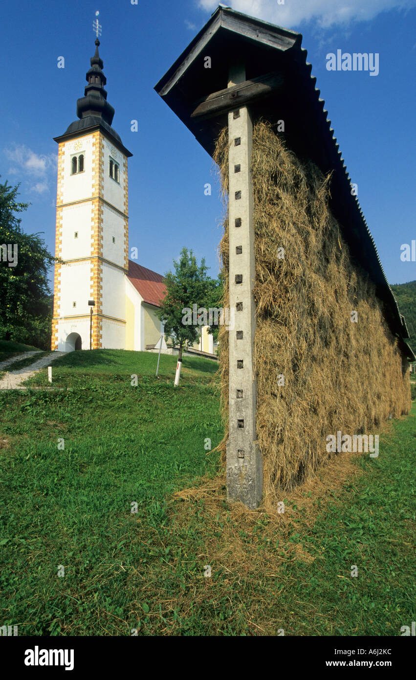 Kirche von Jereka, Region Gorenjska, Slowenien Stockfoto