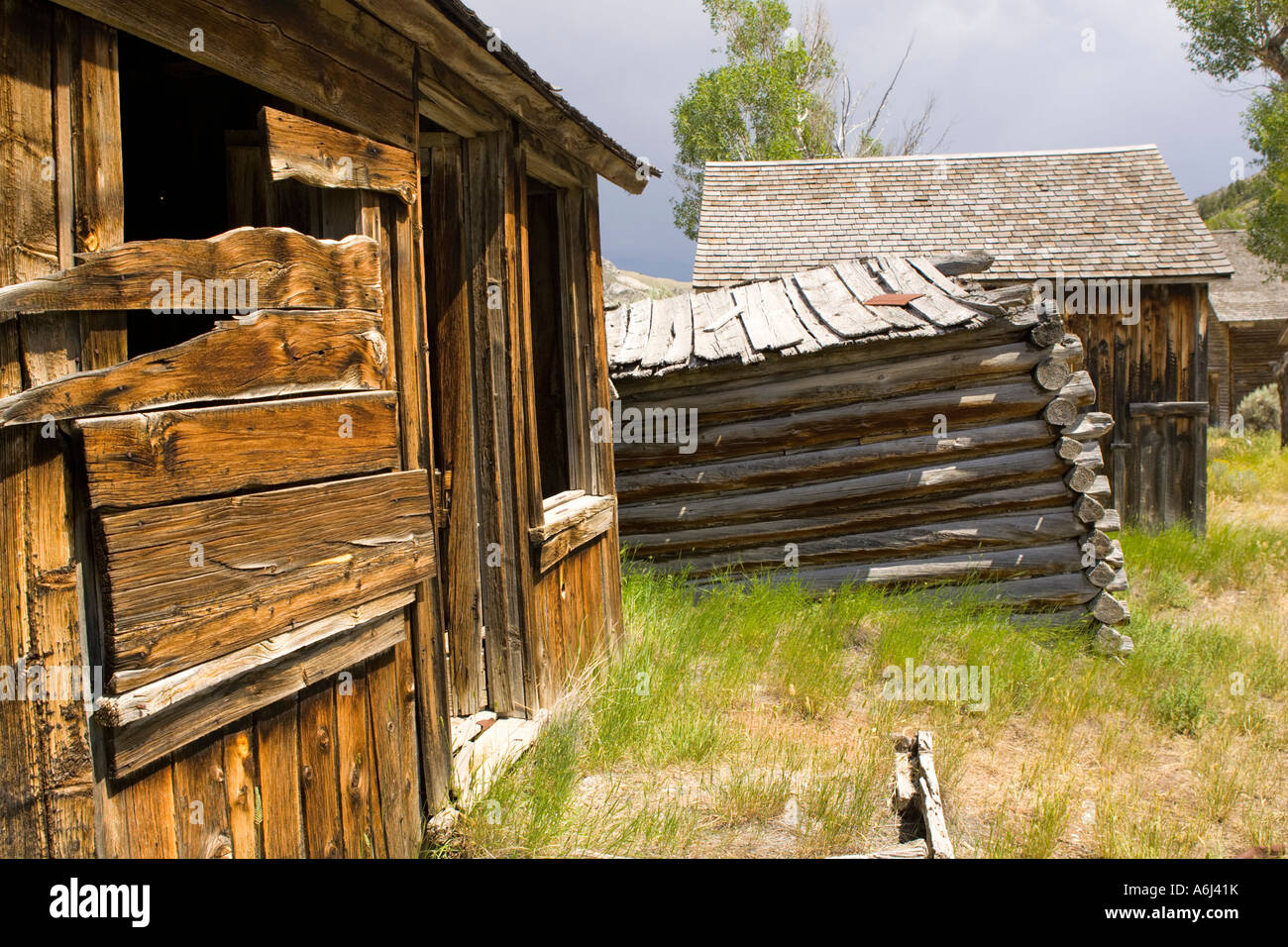 BANNACK MONTANA USA Geisterstadt in Altgold Bergbausiedlung Bannack