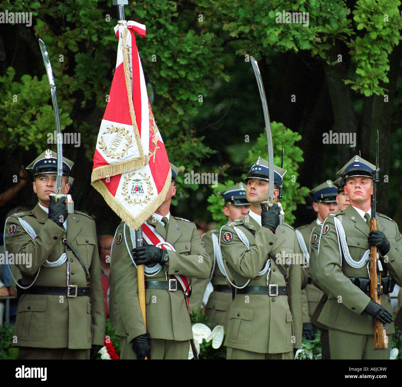 Polnische Armee Ehre Guard Company während der 60. Jahrestag des Warschauer Aufstandes, Polen Stockfoto