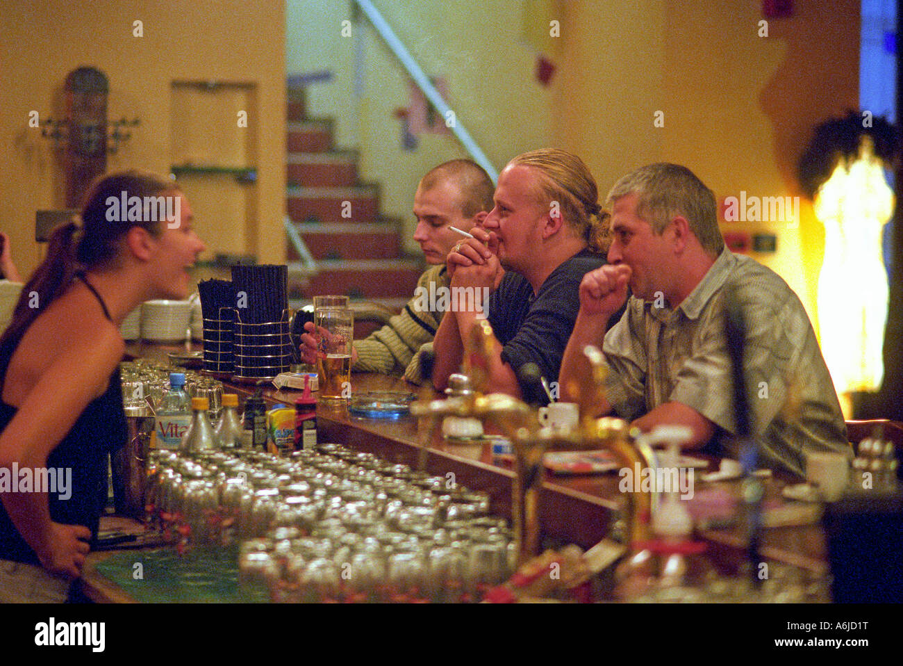 Menschen in einem Café, Warschau, Polen Stockfoto