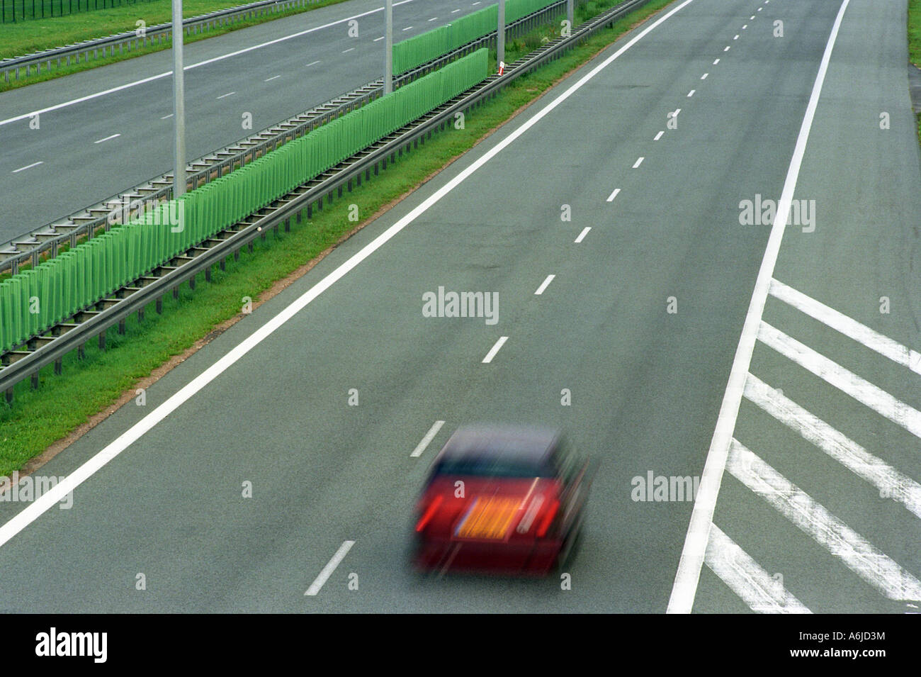 Die Autobahn A2, Polen Stockfoto