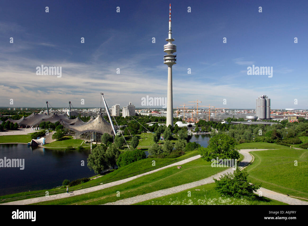 Der Olympiapark in München, Deutschland Stockfoto