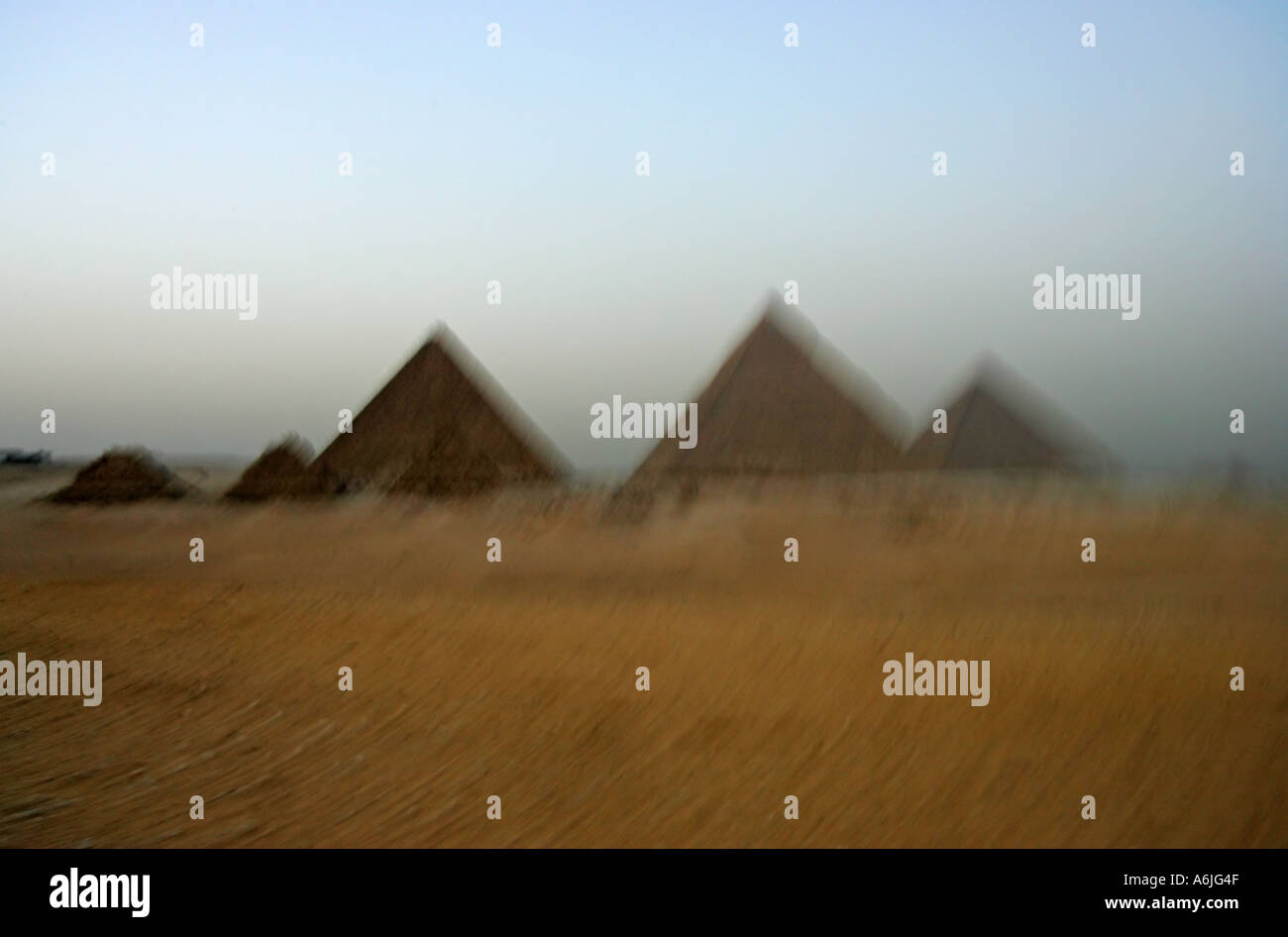 Cheops, Chephren und Mykerinos Pyramiden Stockfoto