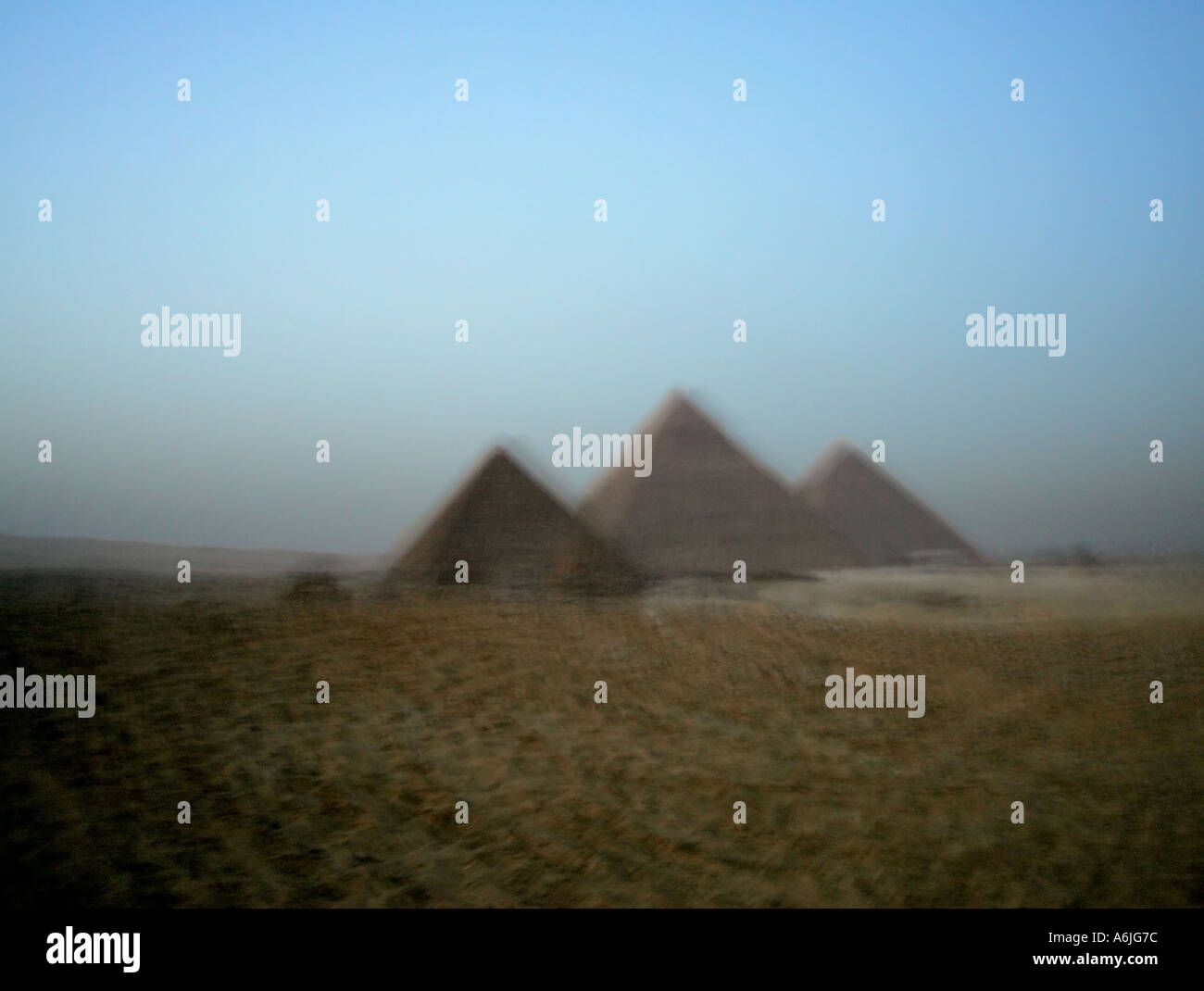 Cheops, Chephren und Mykerinos Pyramiden Stockfoto