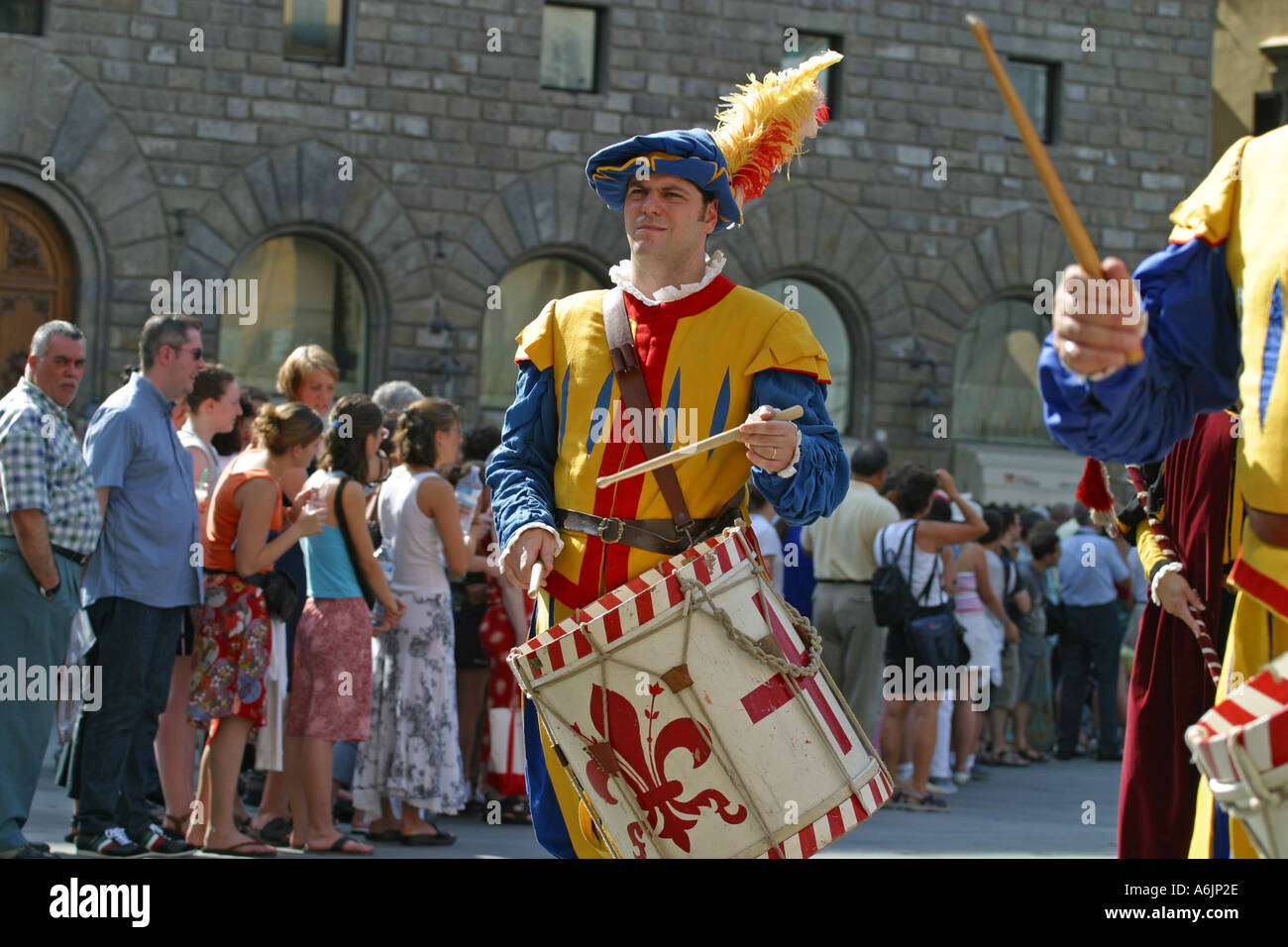 Das Kostüm Fußball Spiel Prozession Florenz Italien Stockfoto