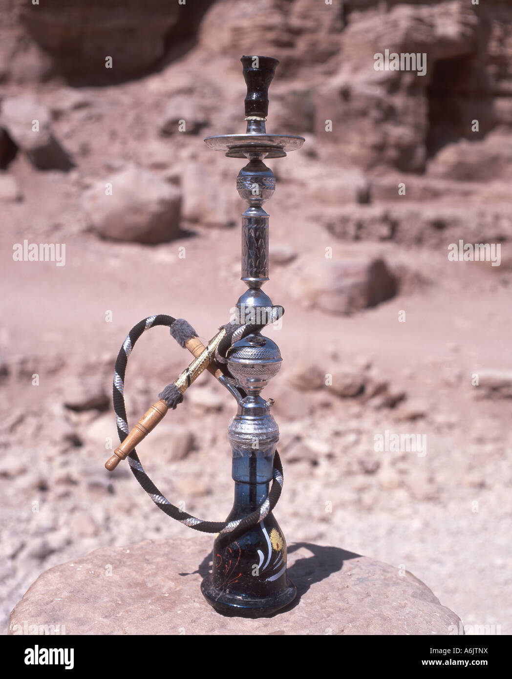 Hubble-Blasenpfeife, Antike Stadt Petra, Maan, Königreich Jordanien Stockfoto