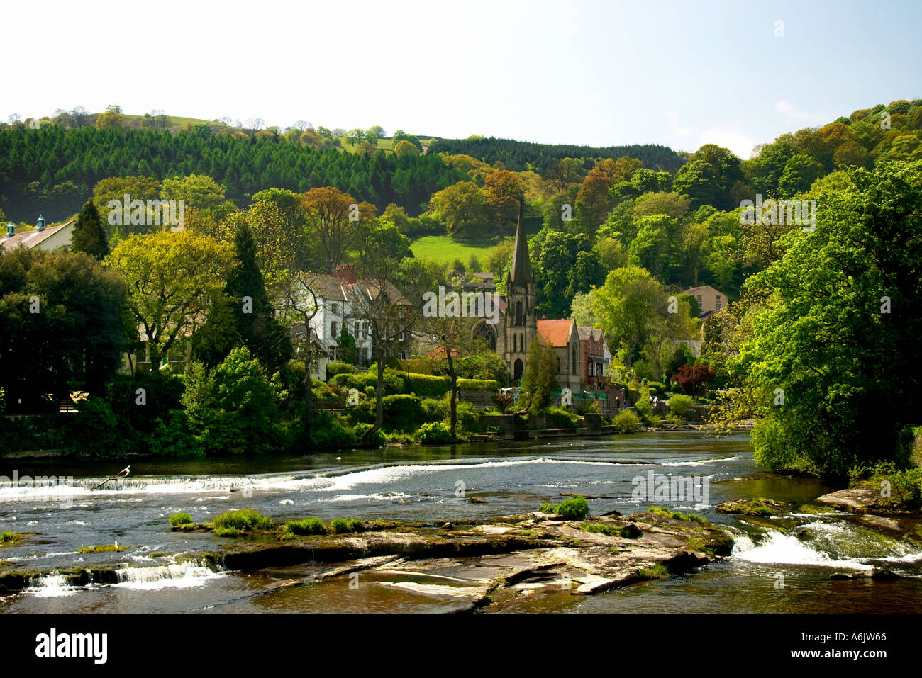 Frühling in Llangollen Wales Großbritannien Stockfoto