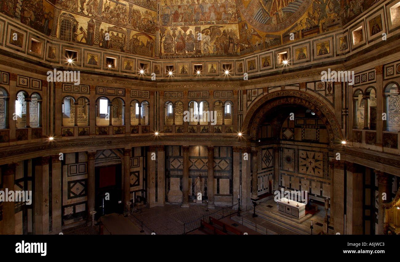 Florenz Baptisterium Interieur Stockfoto